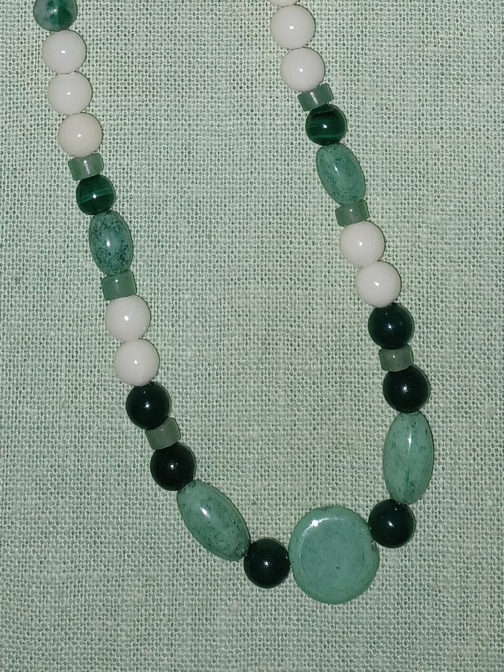 Green Malachite Mixed Bead 16" Necklace
